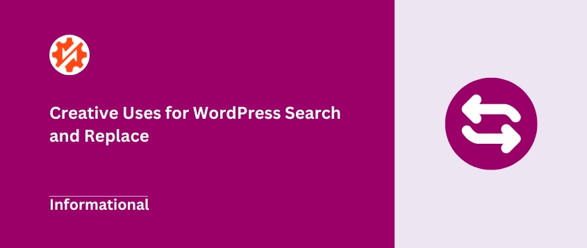 WordPress search and replace