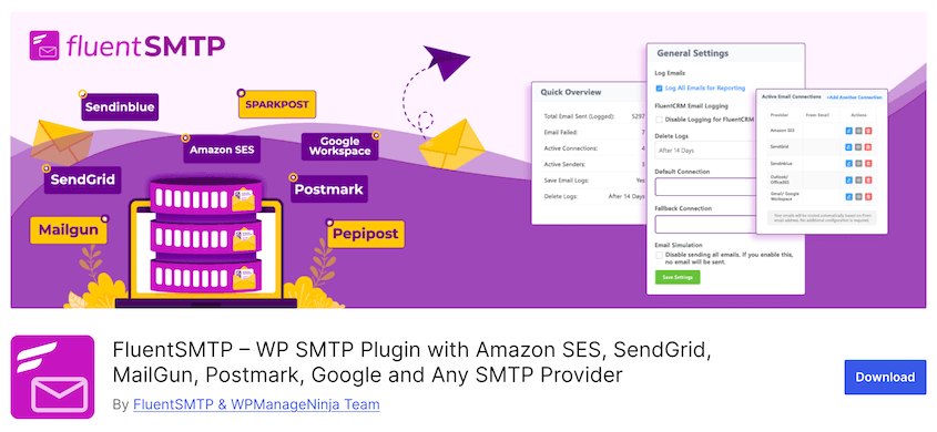 Fluent SMTP plugin