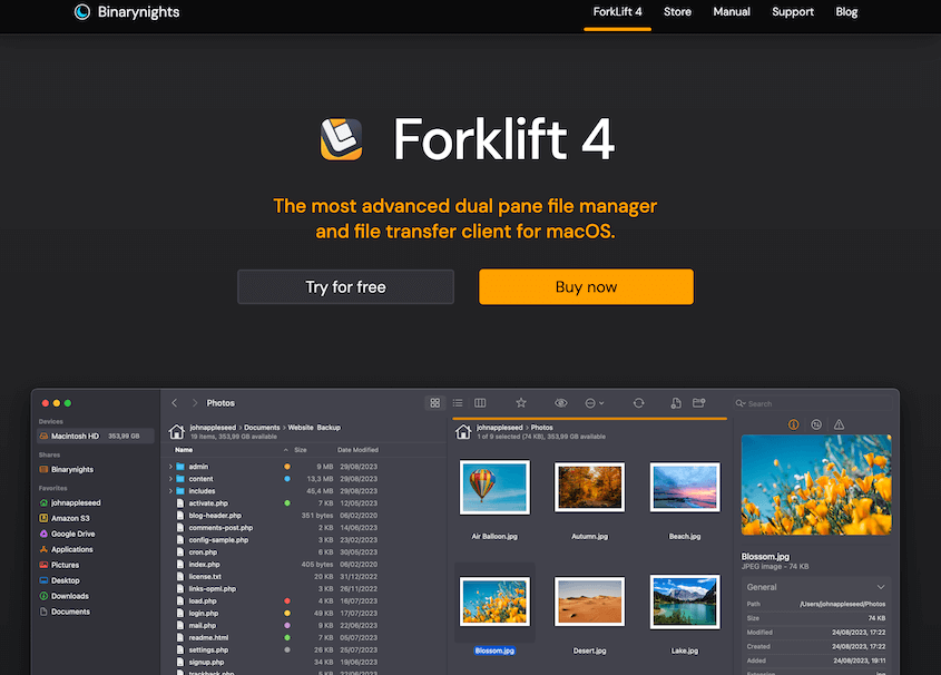 Forklift FTP client