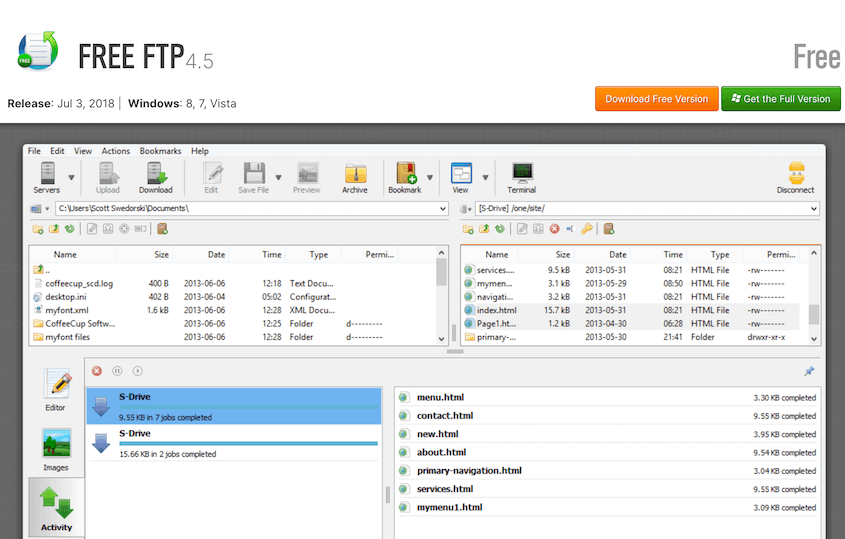 Free FTP client