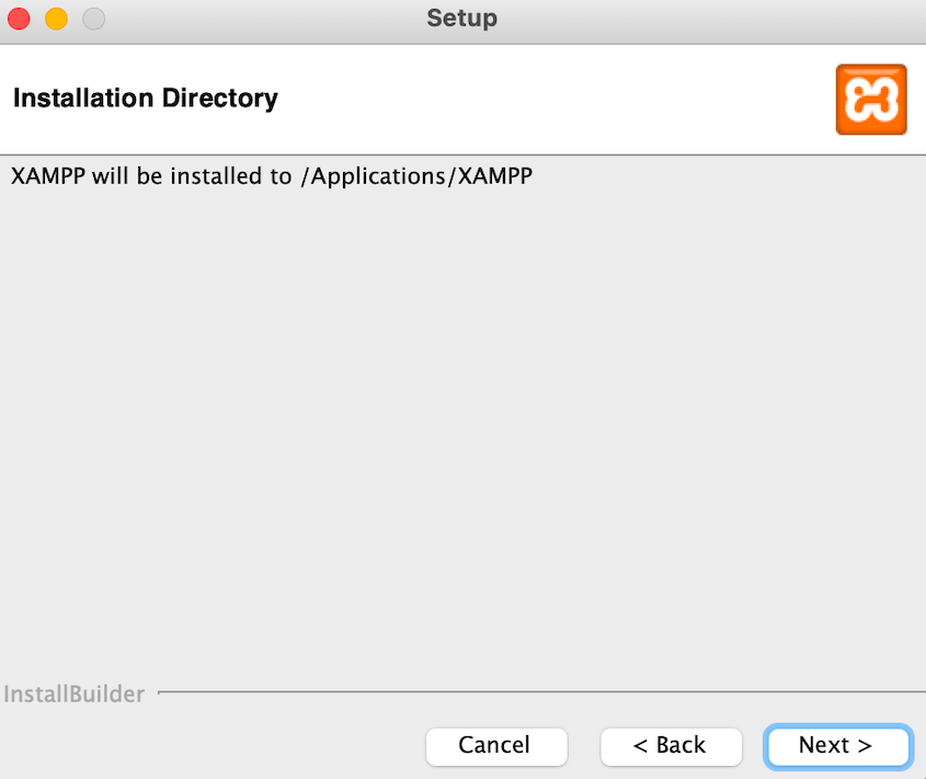 XAMPP installation location