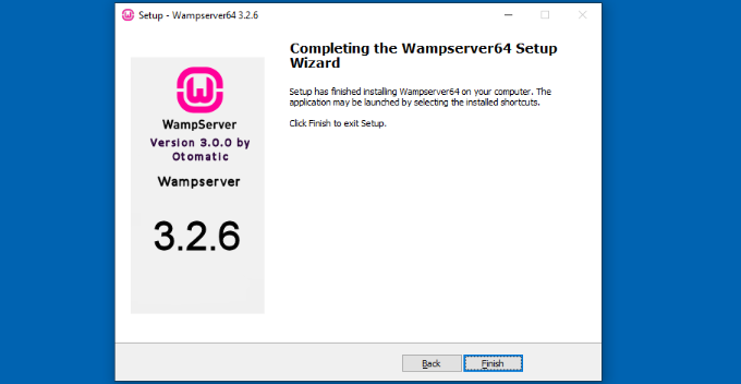Finish WAMP installation