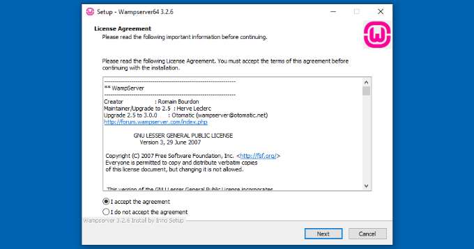 MAMP license agreement