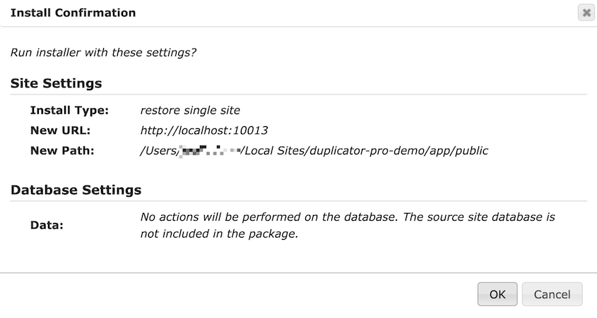 Confirm media backup restore