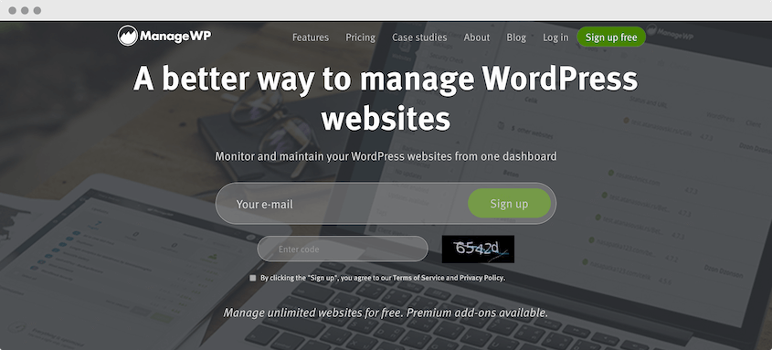 ManageWP website