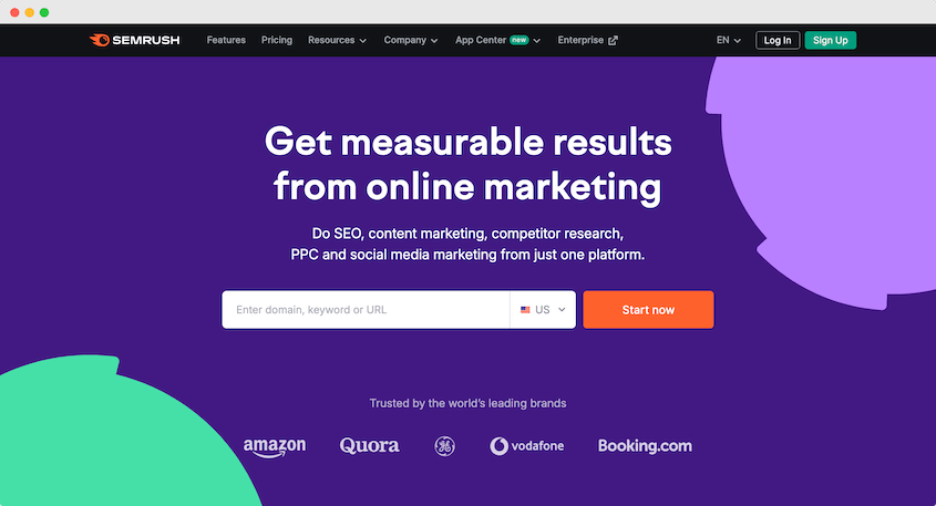 Semrush website