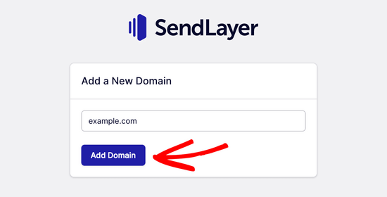 Add domain in SendLayer