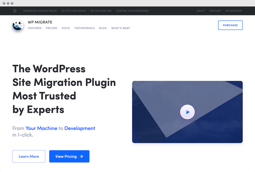 WP Migrate plugin