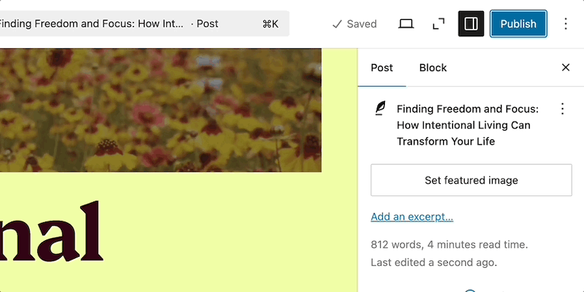 Moved Publish button