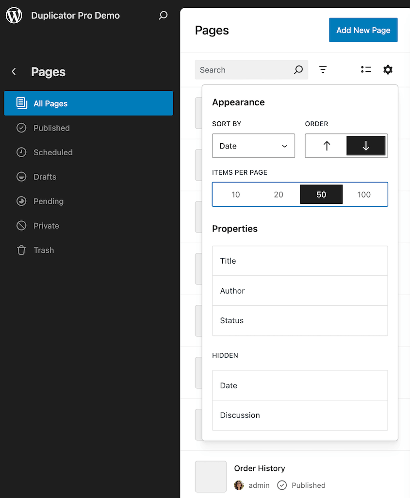 Theme editor data views