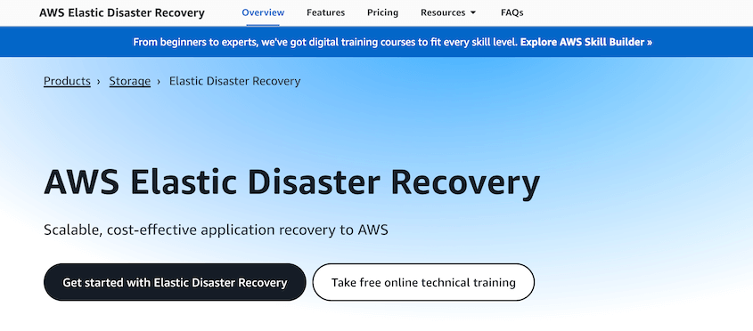 AWS site recovery service