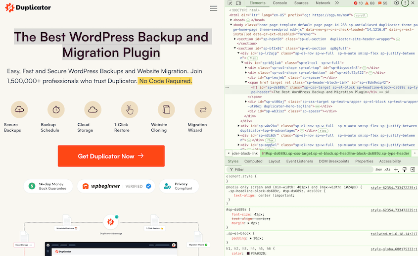 Chrome DevTools example