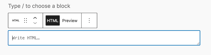 HTML code block