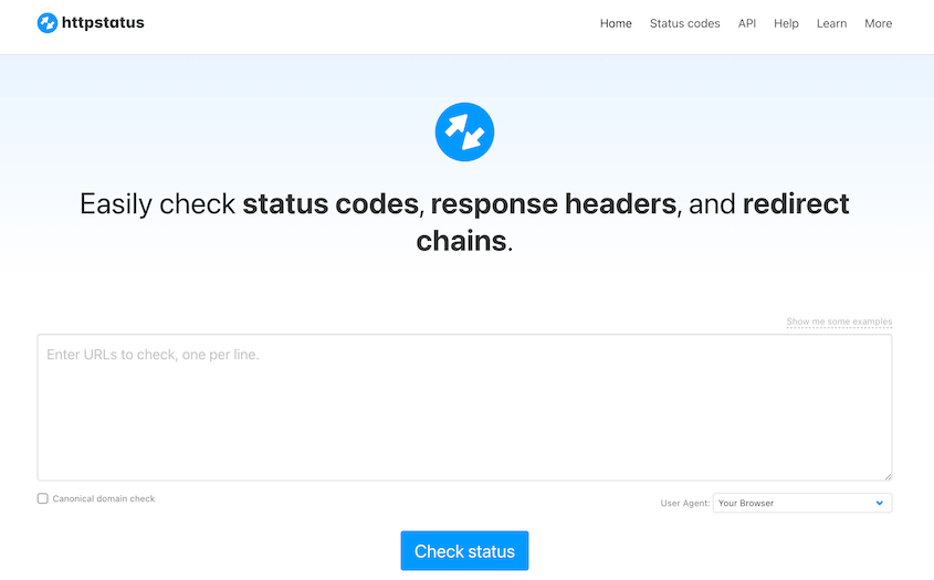 HTTP status checker