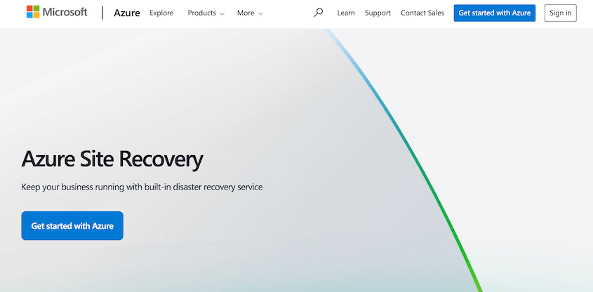 Microsoft Azure site recovery service