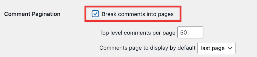 WordPress comment pagination