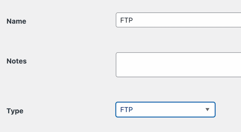 New FTP storage
