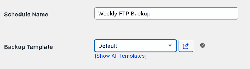 Schedule FTP backup