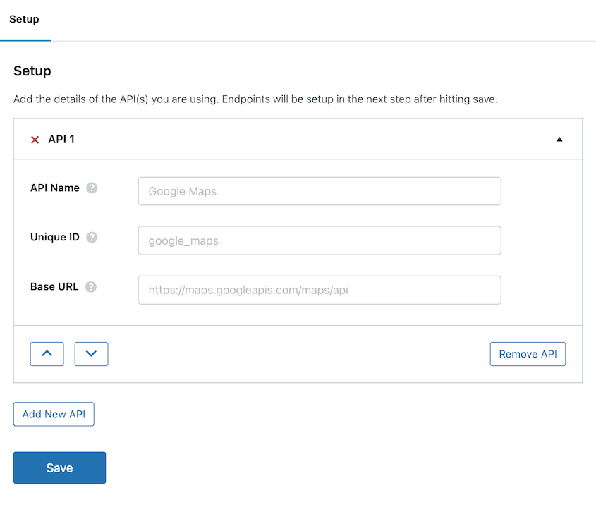 WPGet API setup