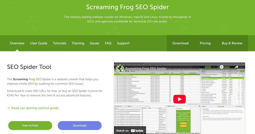 Screaming Frog SEO Spider