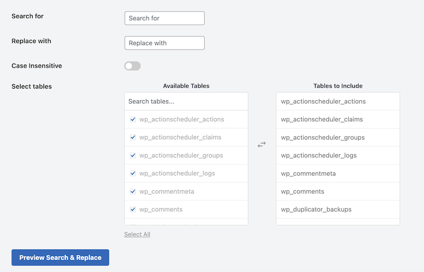 Search and Replace Everything UI