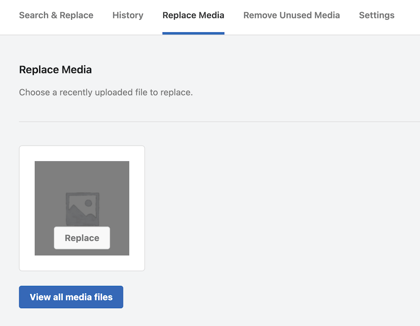 Search and Replace Everything media