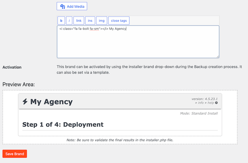 Duplicator white labeling