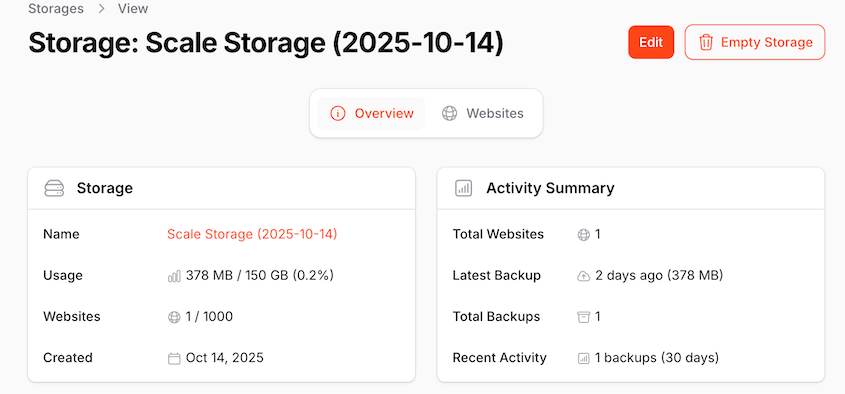 Duplicator cloud storage
