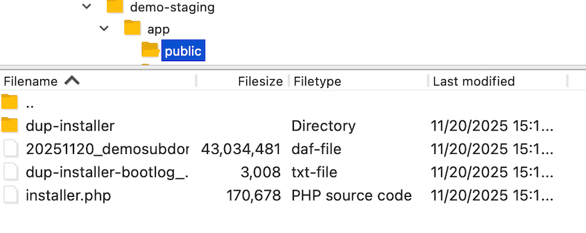 Upload-Backup-to-Domain - Duplicator Upload subdomain backup to domain directory