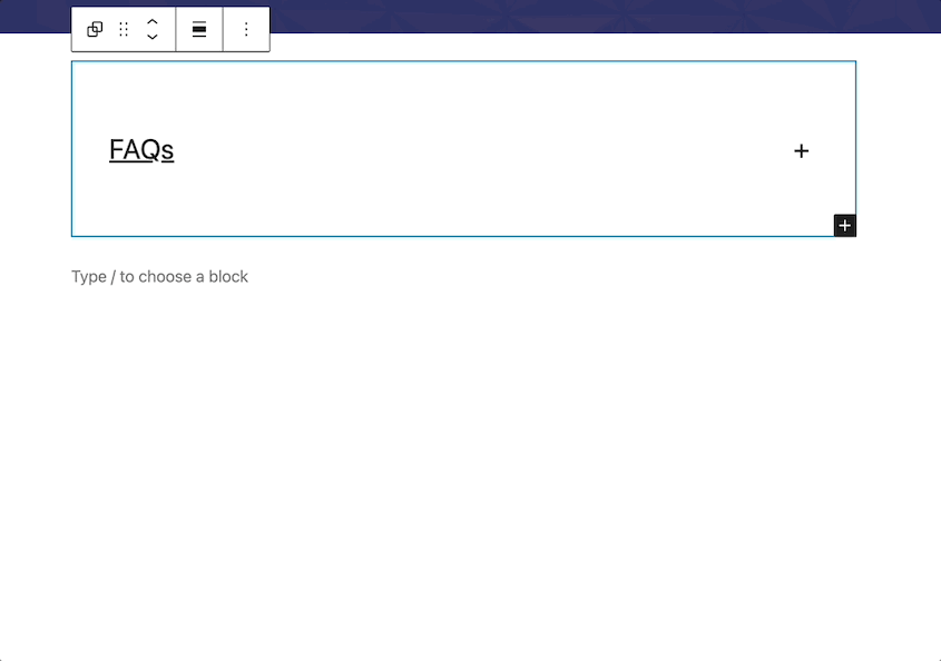 Accordion-Block - Duplicator Accordion block