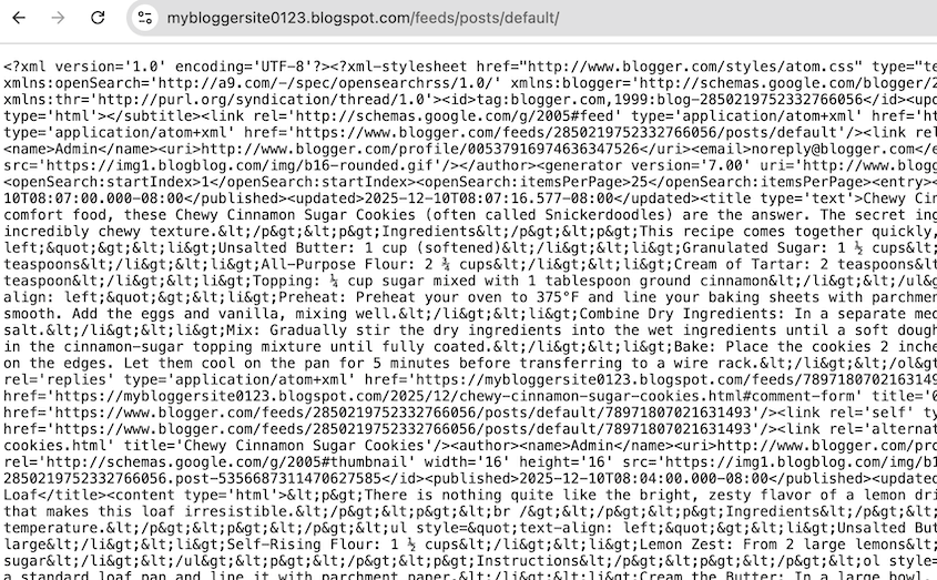 Blogger-RSS-Feed - Duplicator Blogger RSS feed