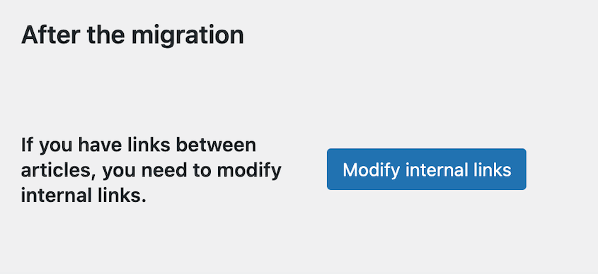 Modify links after Joomla migration