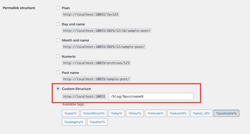 Weebly permalink structure