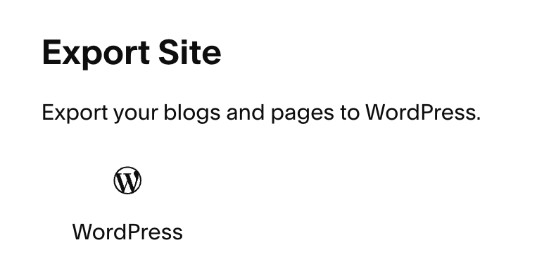 Export Squarespace data to WordPress