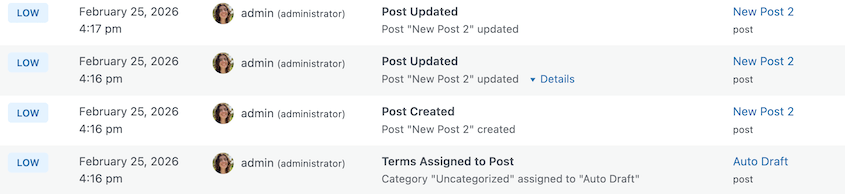 Activity-Log-Post-Status - Duplicator Activity Log post status