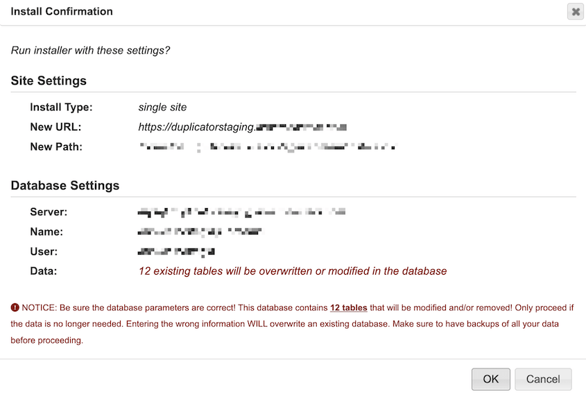 Confirm-Staging-Install - Duplicator Confirm staging site installation