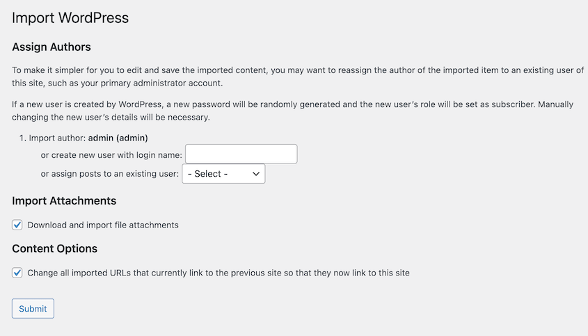 Import-WordPress - Duplicator Import WordPress content