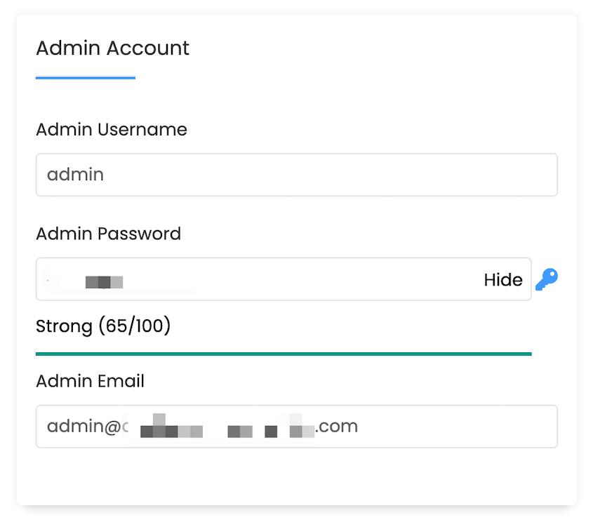 Softaculous new subdirectory admin