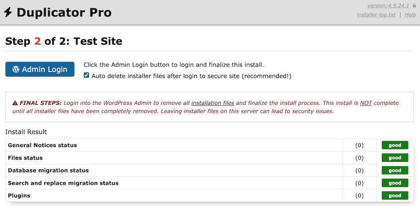 Subdomain-Staging-Login - Duplicator Subdomain staging site login