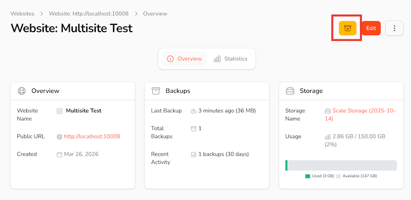 Connettore per il ripristino su cloud multisito