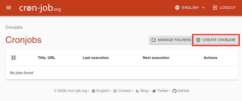 Create new cronjob