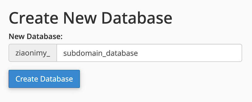 Criar base de dados de subdomínios