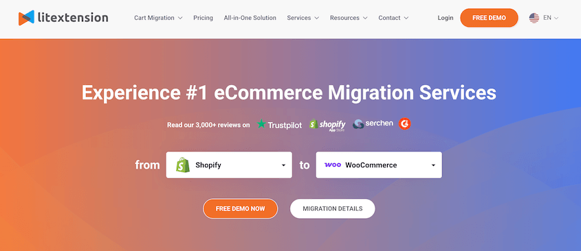 Servicio de migración de LitExtension a WooCommerce