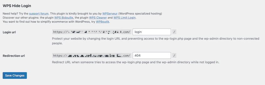 URL di accesso WPS nascosto