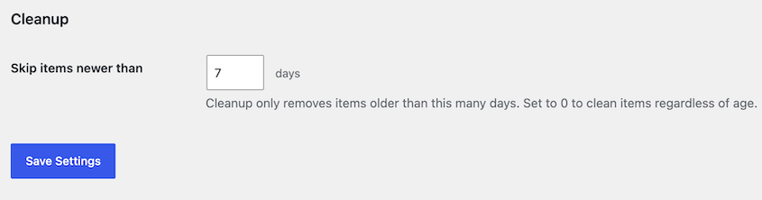 DB Optimizer retention period