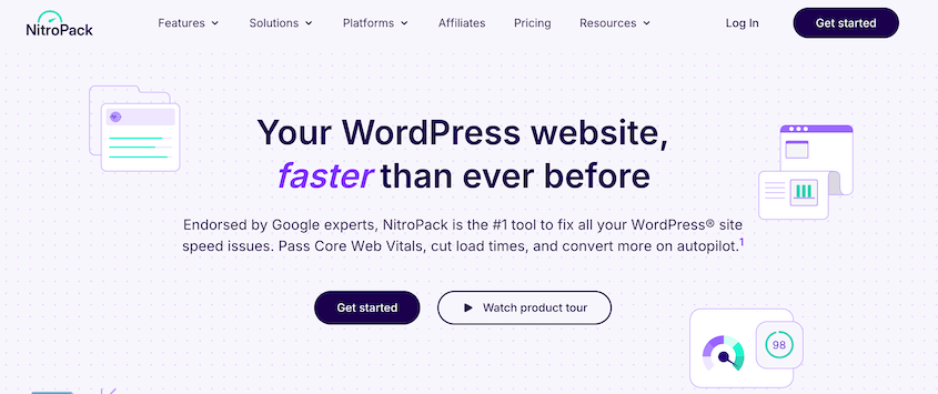 Servizio di ottimizzazione WordPress NitroPack