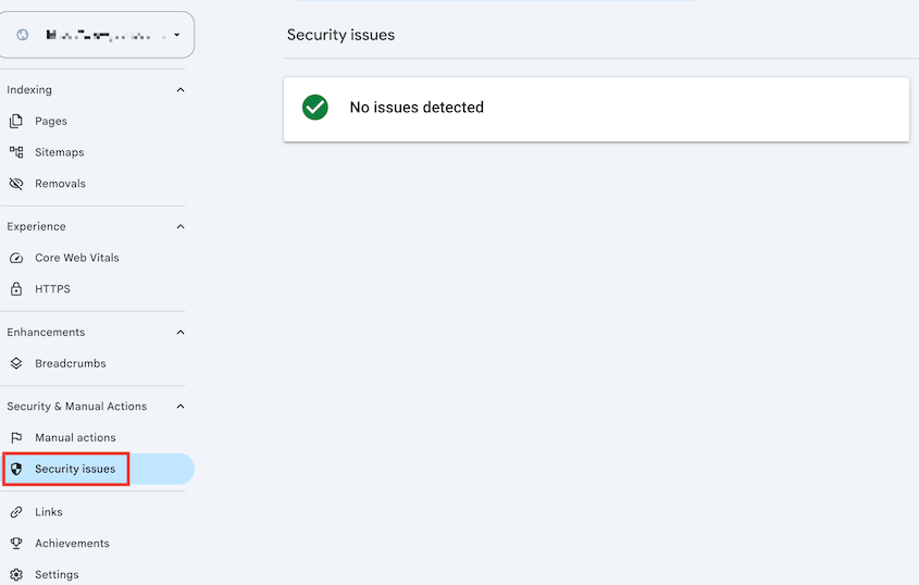 Report sui problemi di sicurezza di Google Search Console