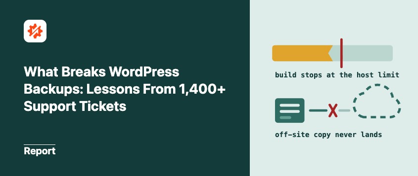 Falhas de backup do WordPress