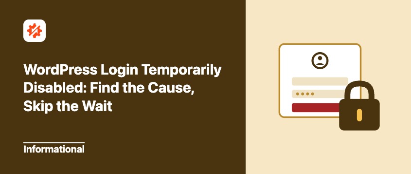 Inicio de sesión de WordPress deshabilitado temporalmente