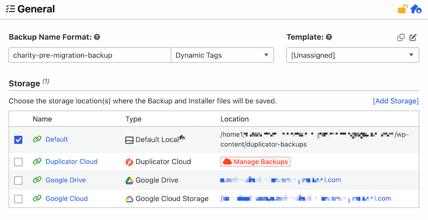 Backup pre-migrazione sito web no-profit
